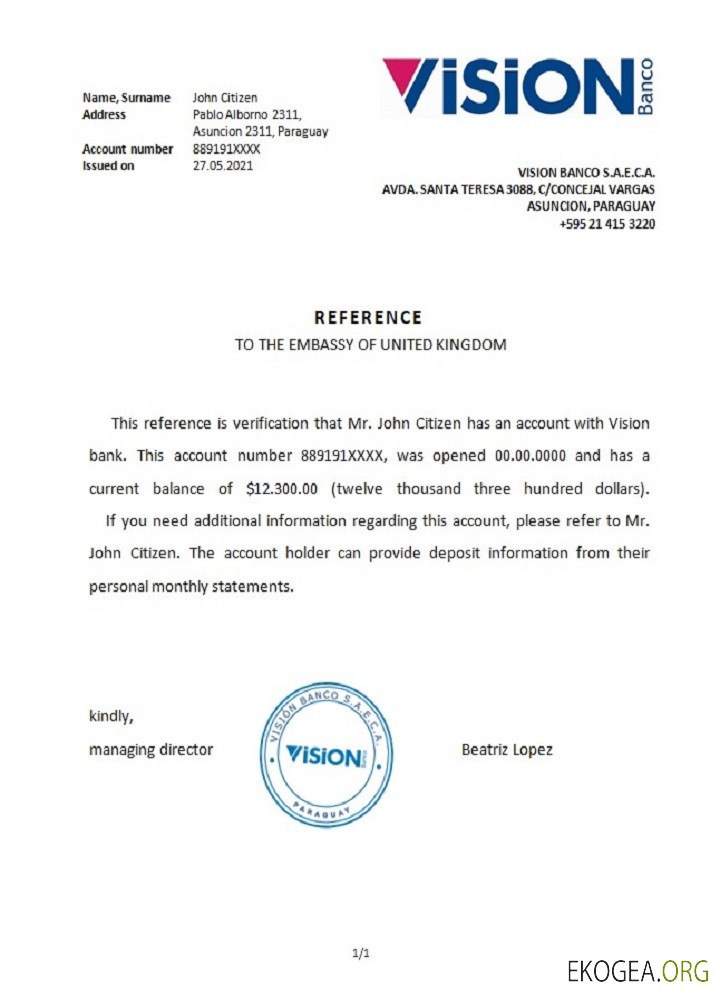 Paraguay , Vision , reference